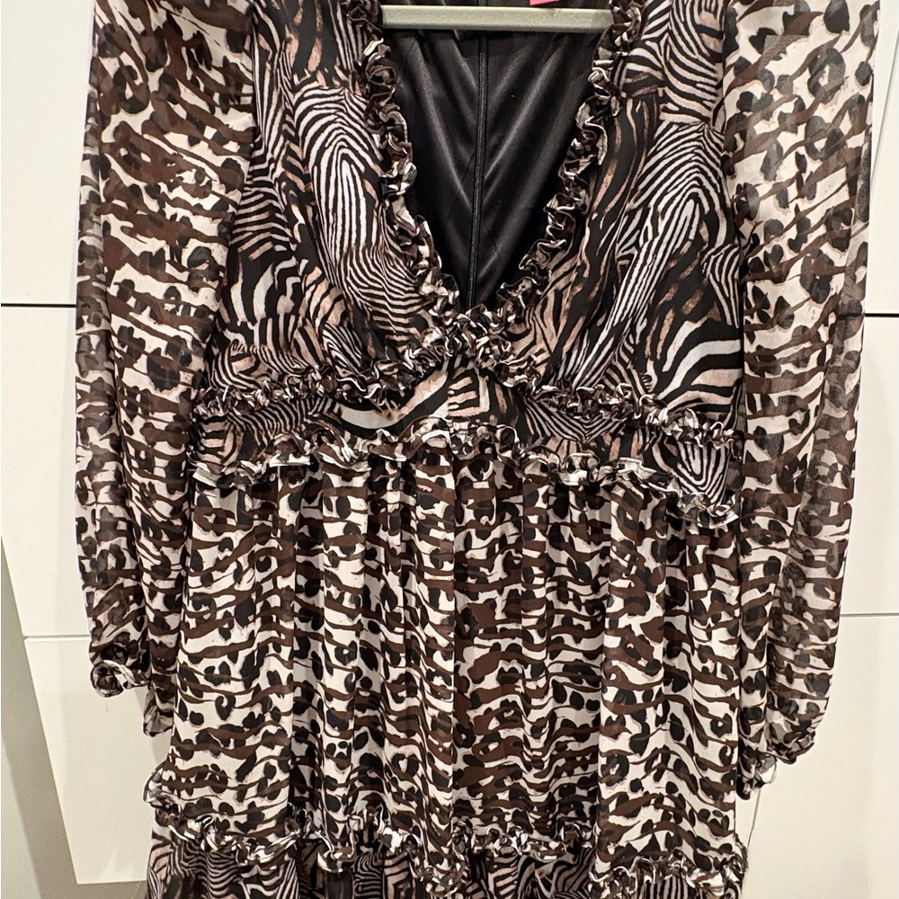 Betsey Johnson Zebra and Leopard Print Dress